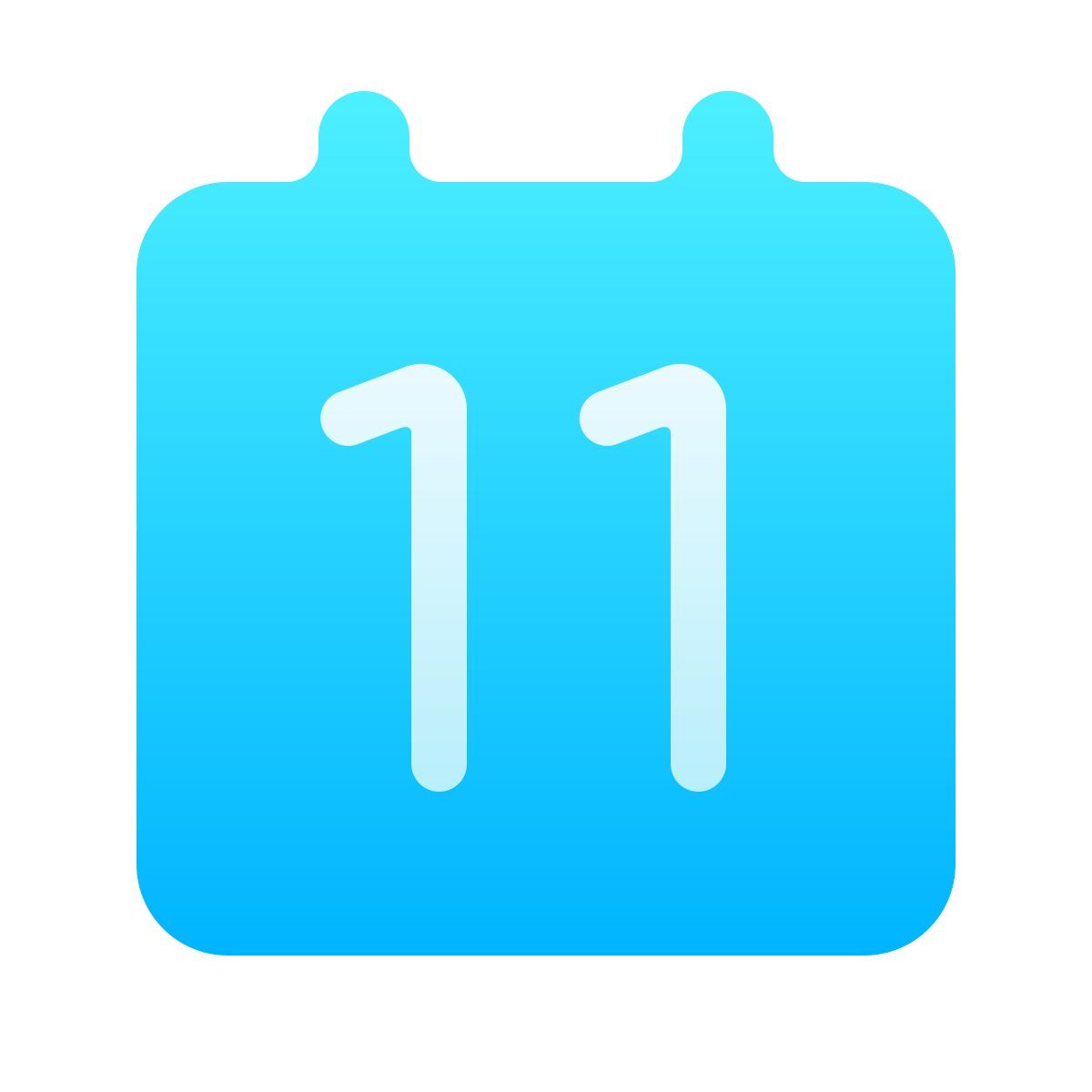 softteal gradient style calendario 11 icon