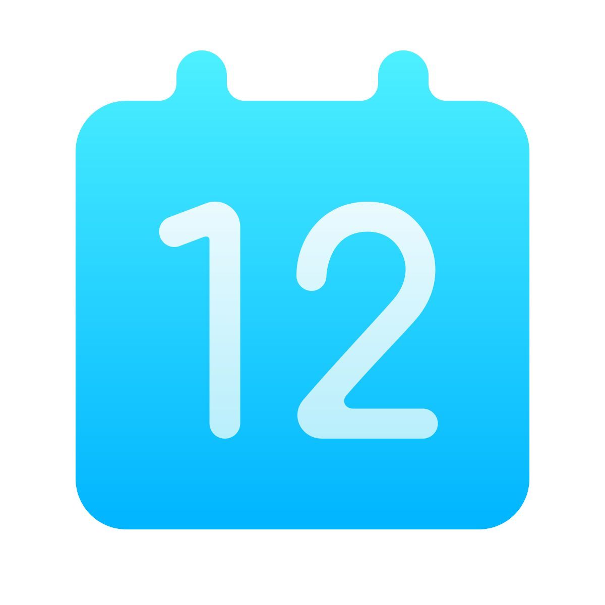 softteal gradient style calendario 12 icon
