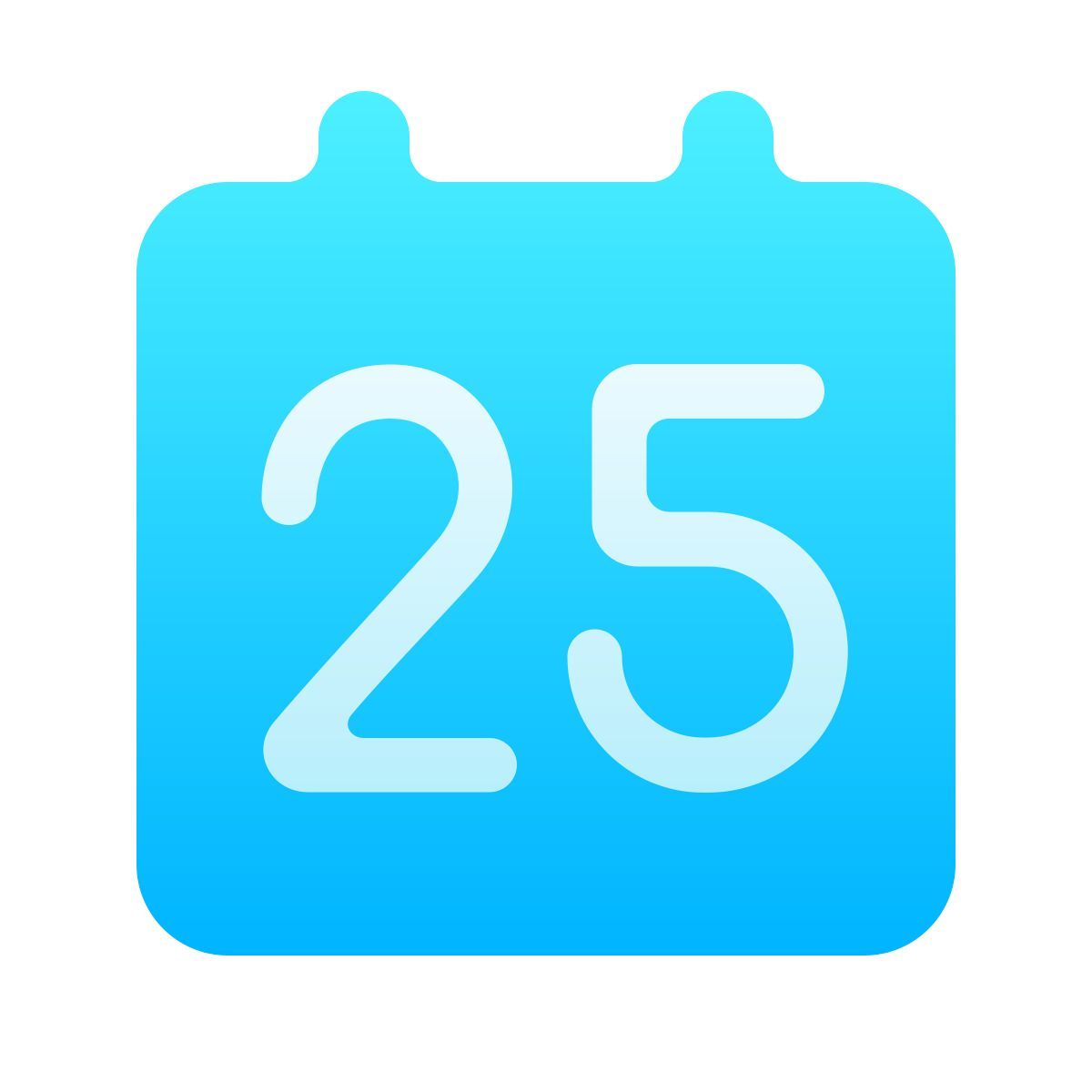 softteal gradient style calendario 25 icon