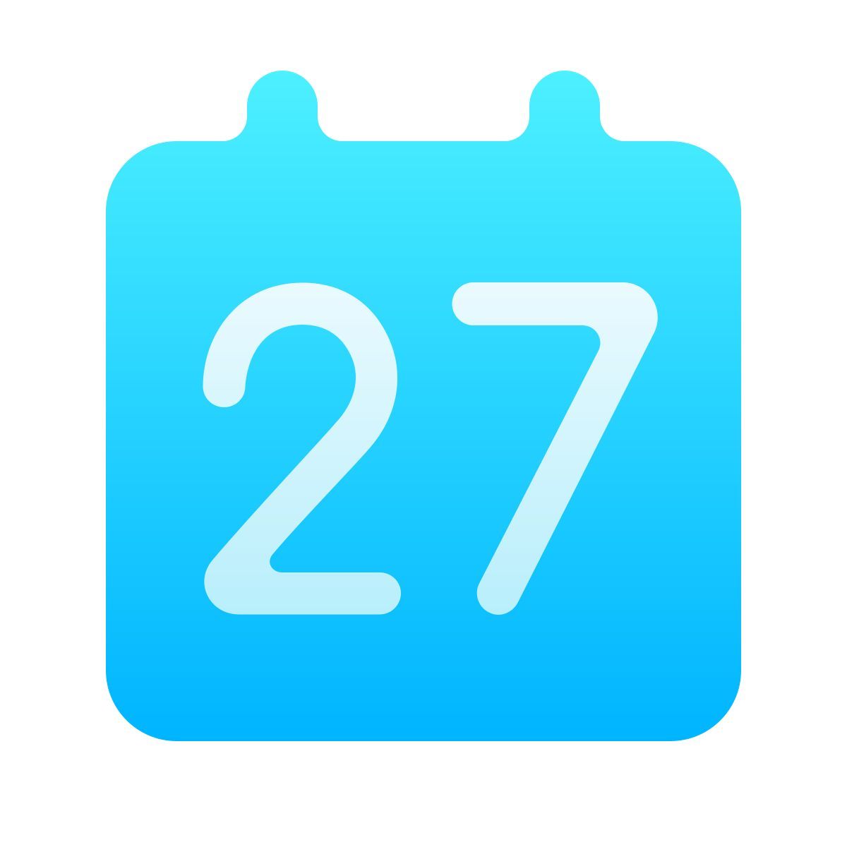 softteal gradient style 日历27 icon