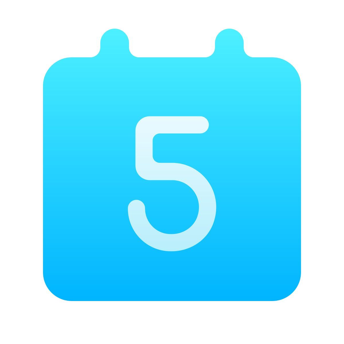 softteal gradient style 日历5 icon