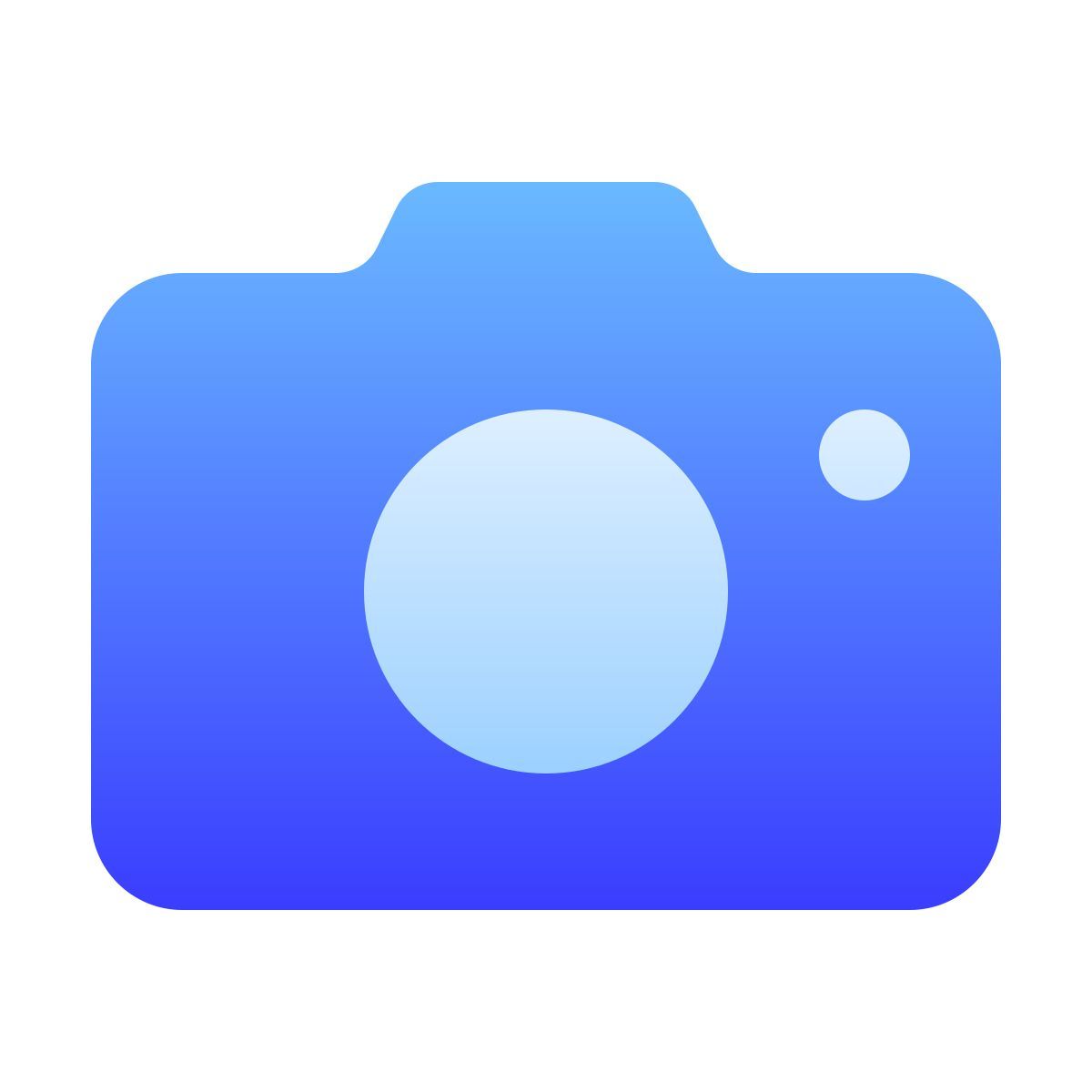 softteal gradient style fotocamera icon