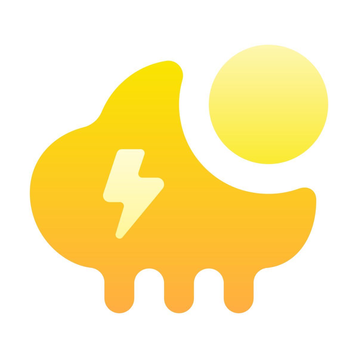 softteal gradient style possibilità di pioggia icon