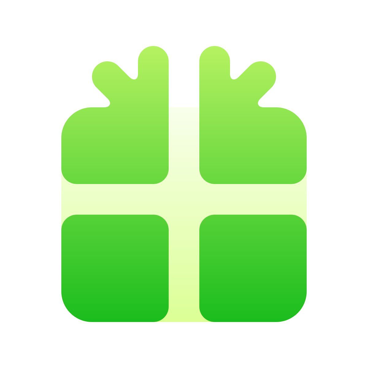 softteal gradient style geschenkbox icon