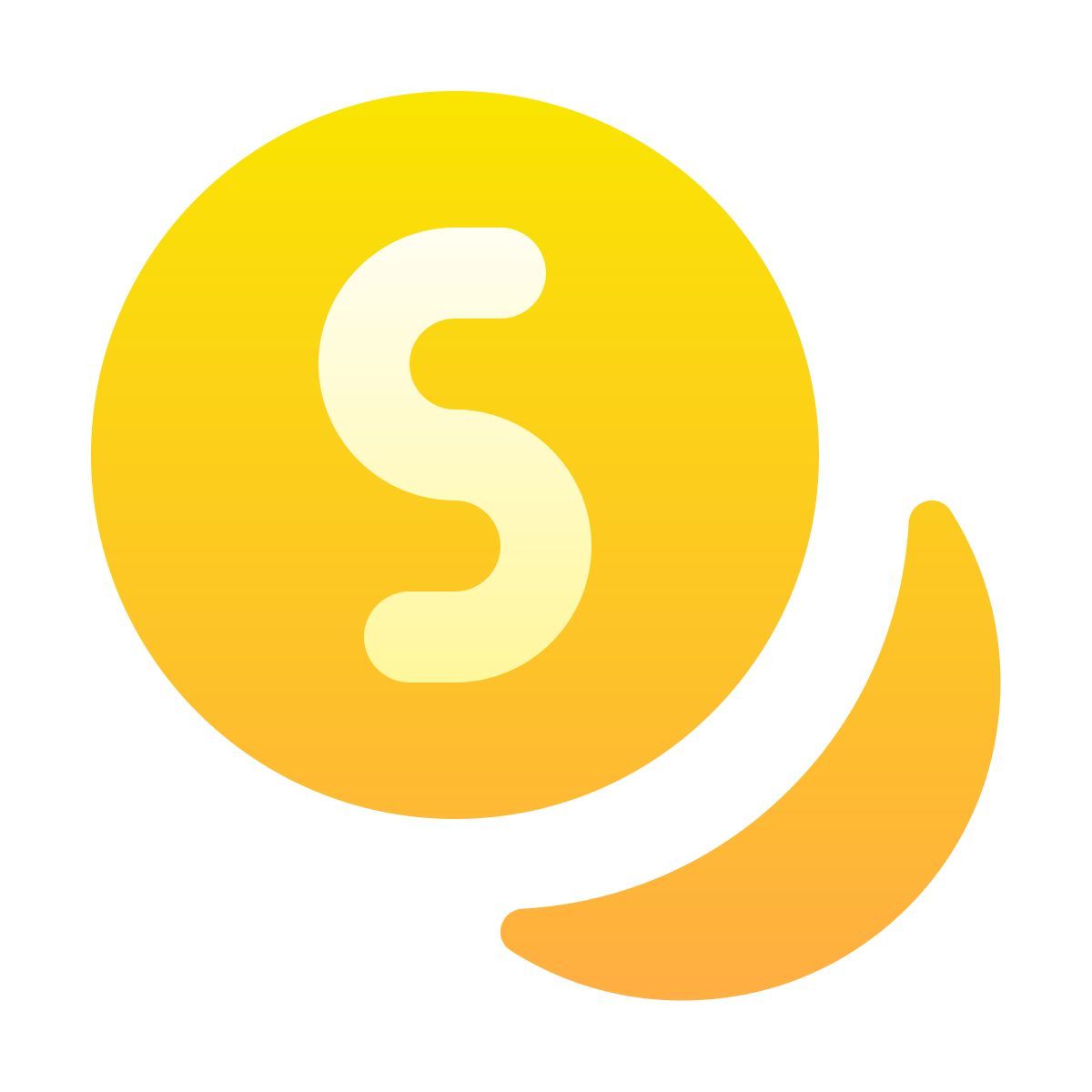 softteal gradient style 硬币 icon