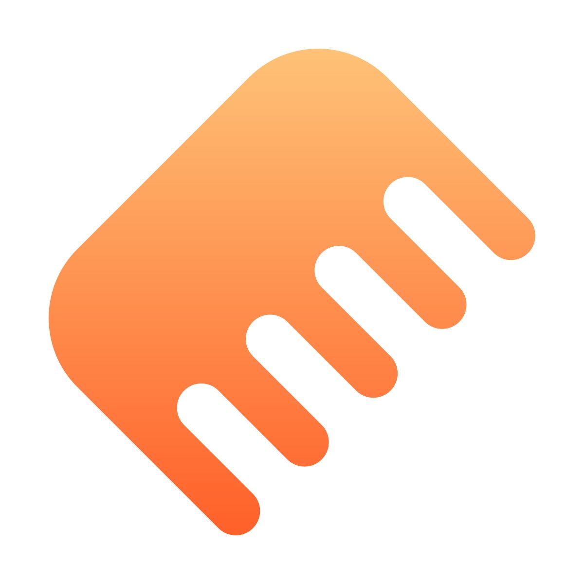 softteal gradient style 梳 icon