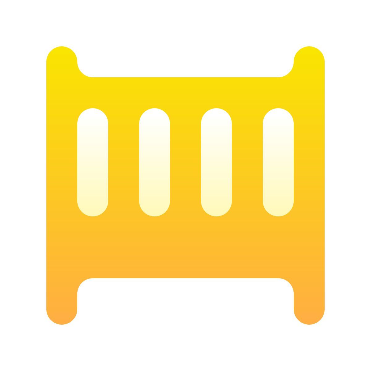 softteal gradient style 어린이 침대 icon