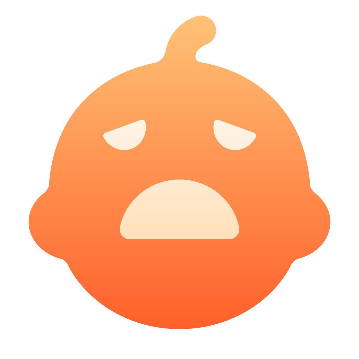 softteal gradient style 哭泣的婴儿 icon