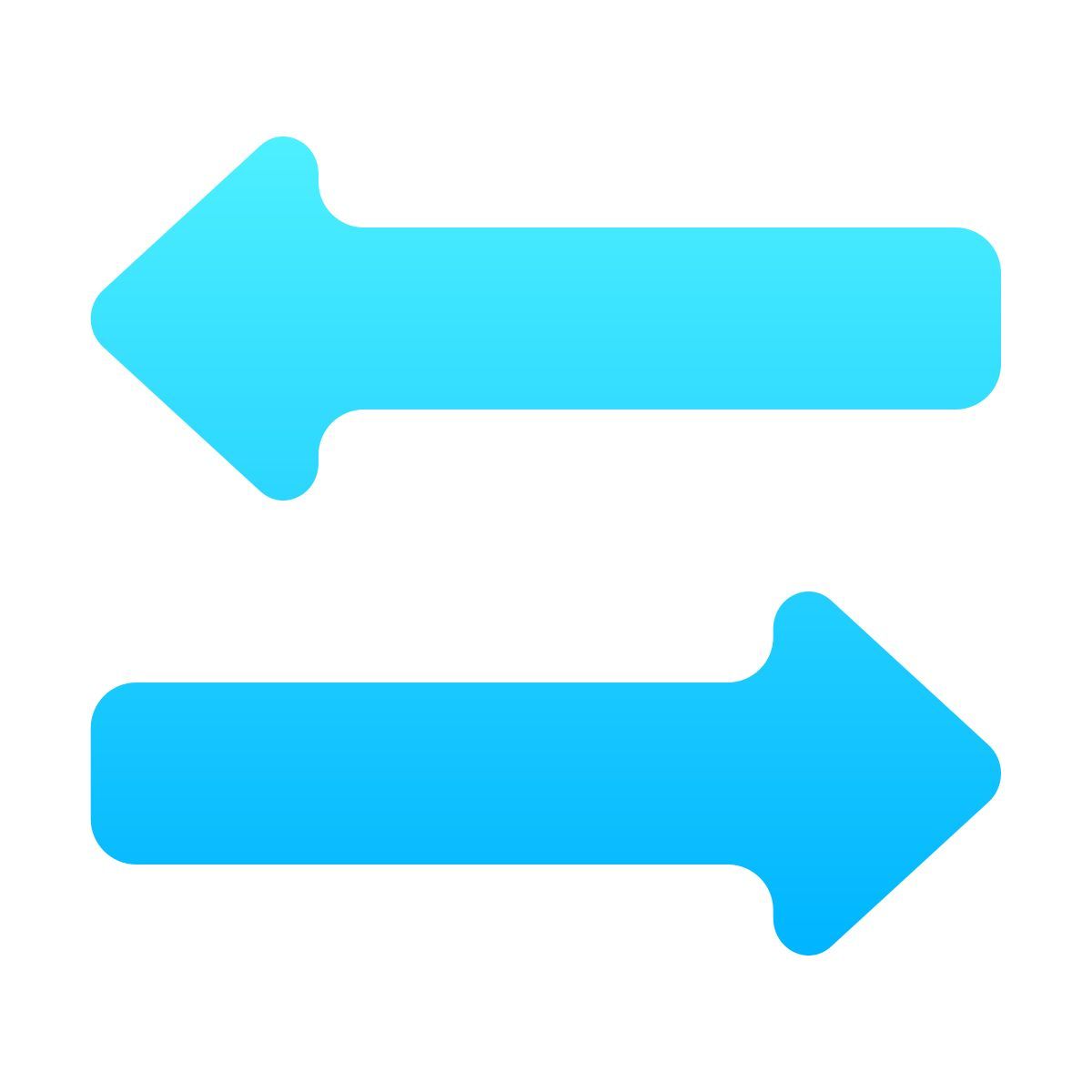 softteal gradient style data transfer icon