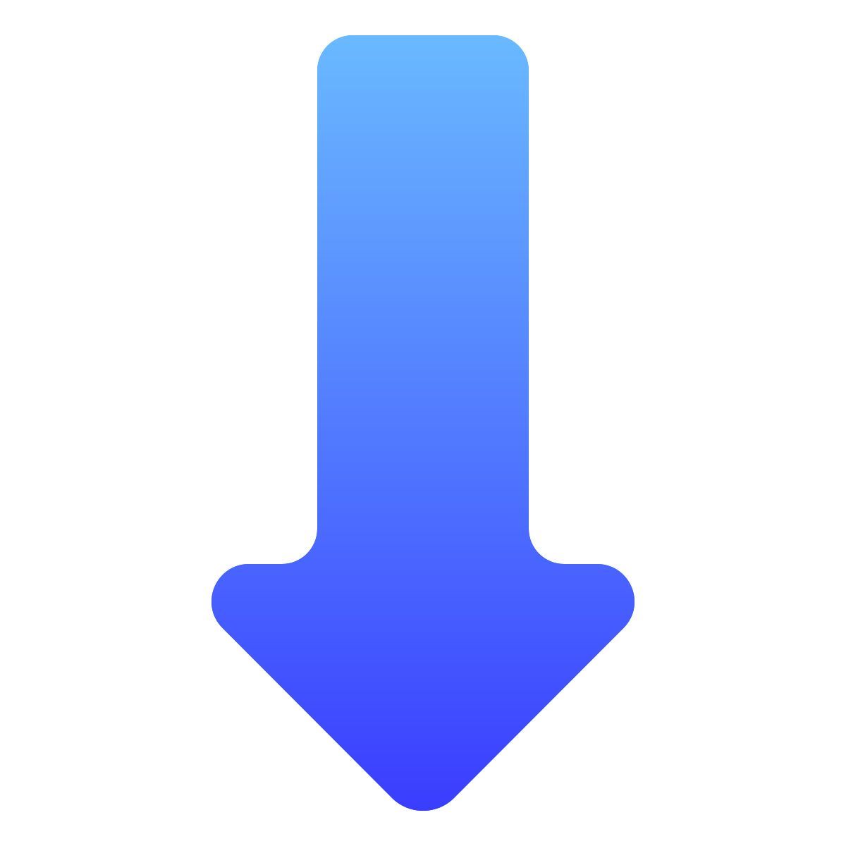 softteal gradient style abajo icon