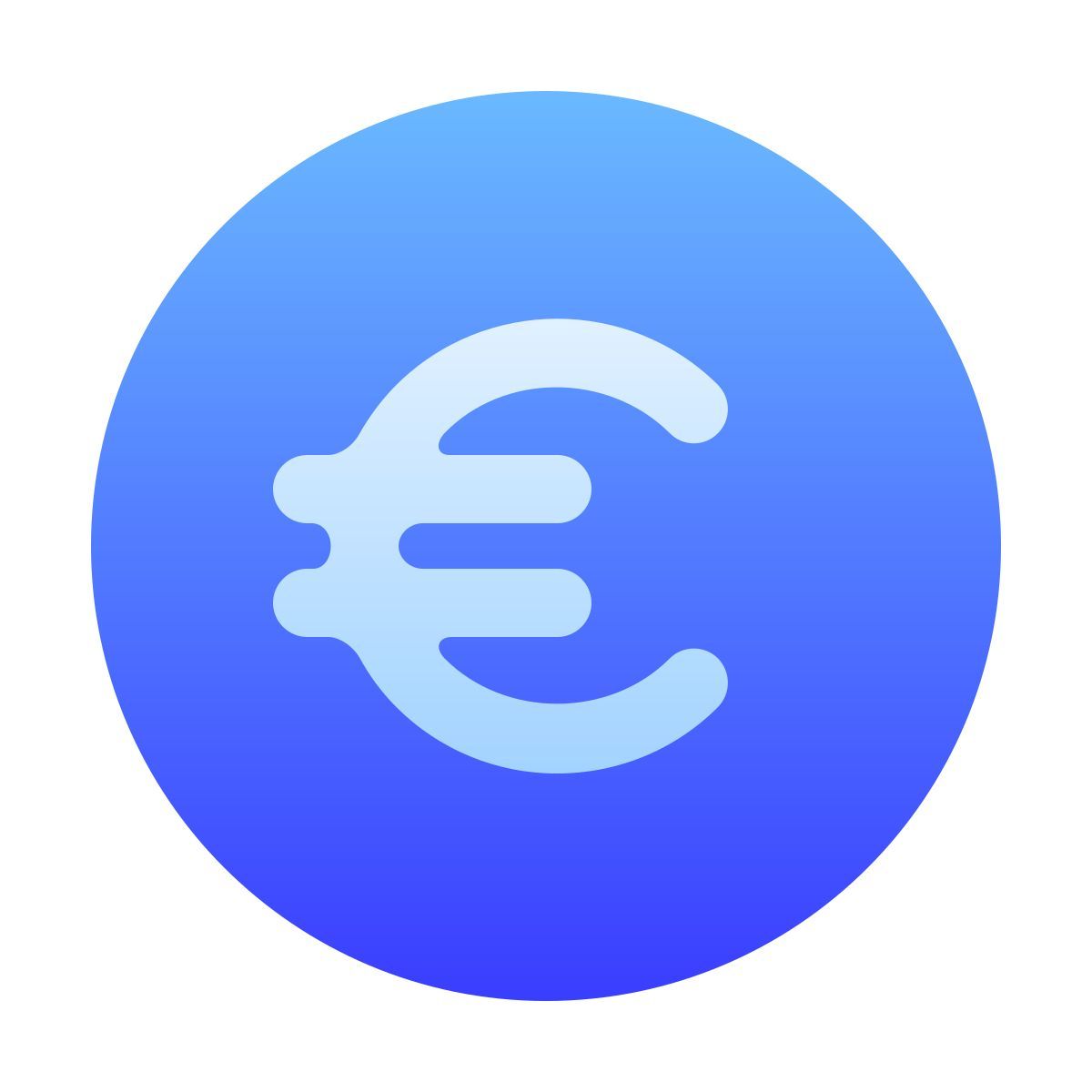 softteal gradient style 유로 icon