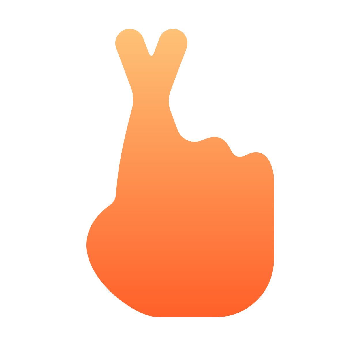 softteal gradient style doigts croisés icon