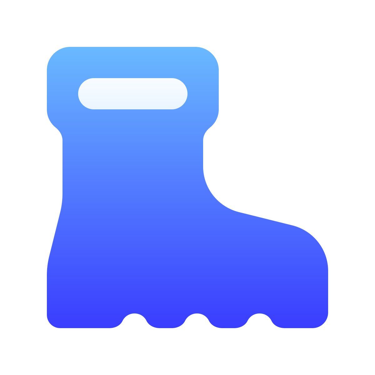 softteal gradient style work boot icon