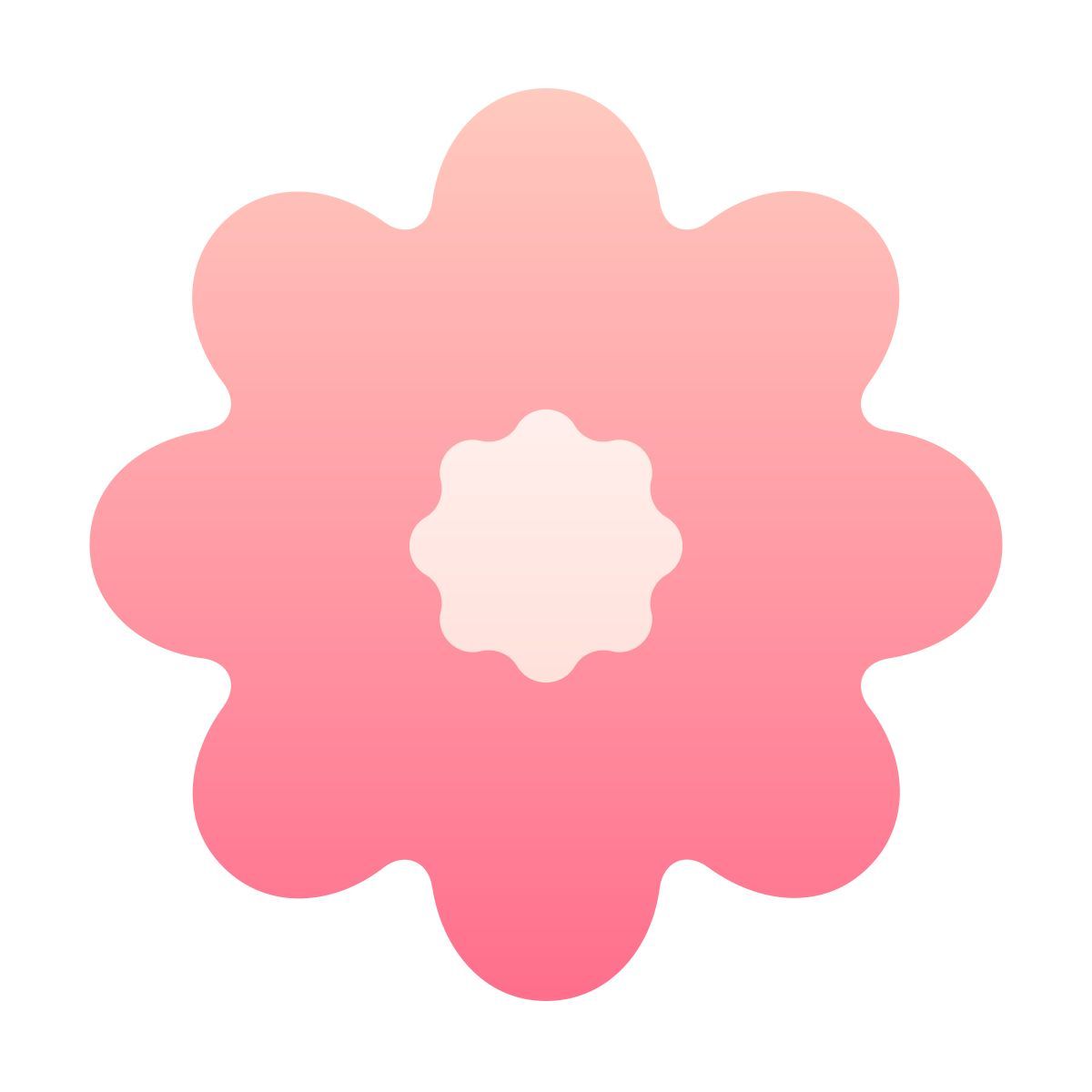 softteal gradient style 꽃 icon