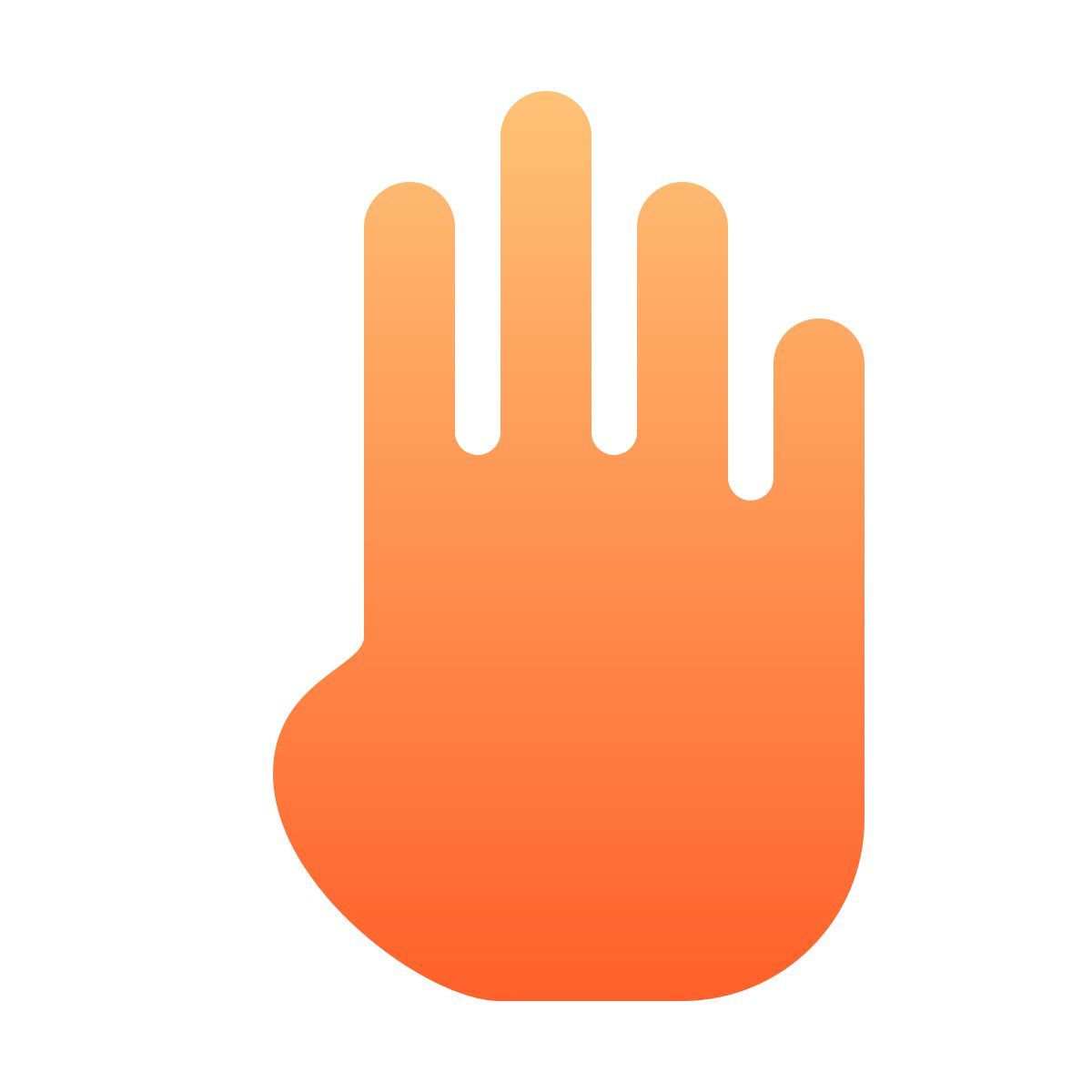 softteal gradient style quatre doigts icon