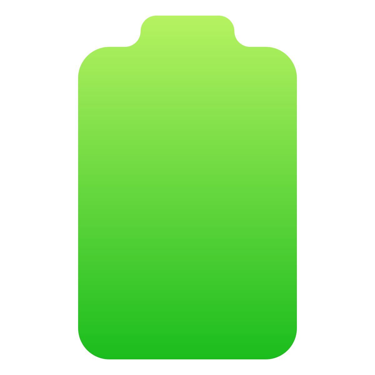 softteal gradient style full battery icon