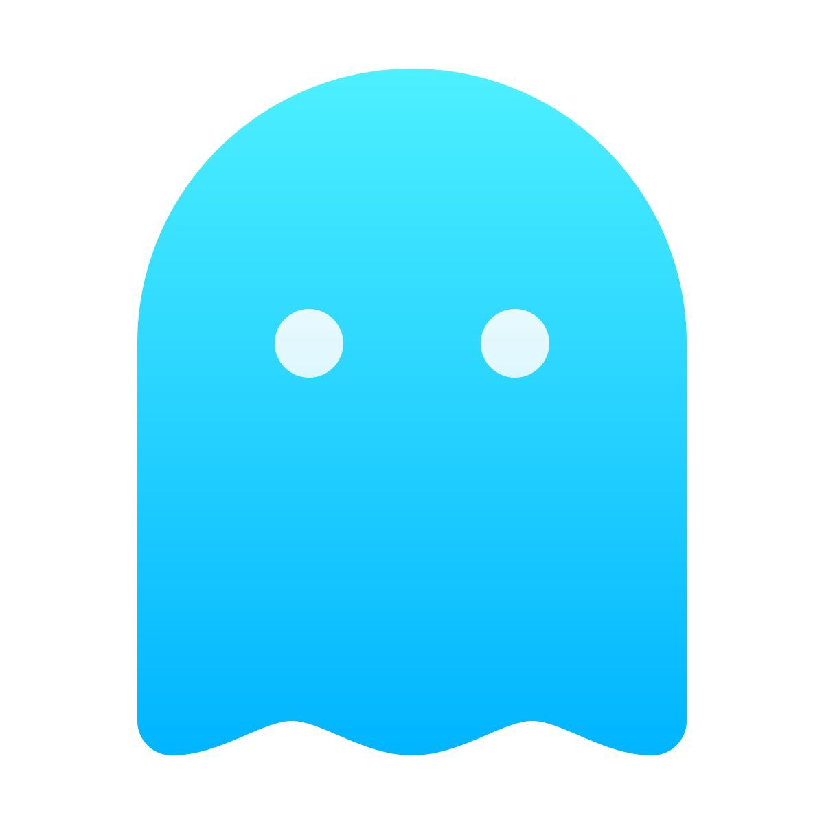 softteal gradient style ghost icon