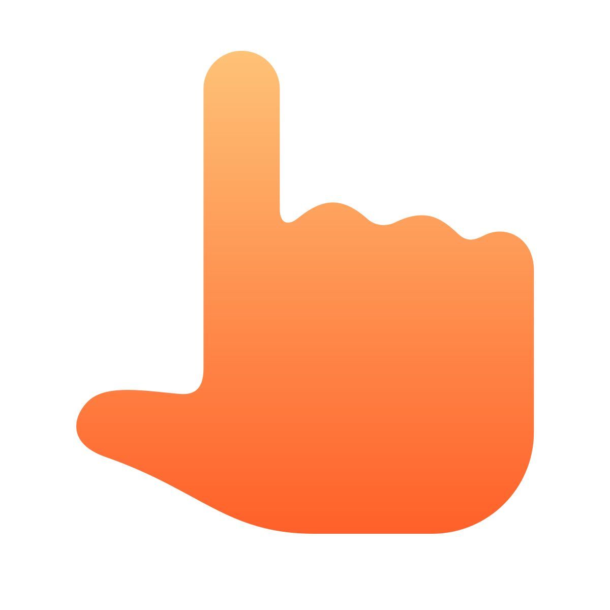 softteal gradient style 최대 손 icon