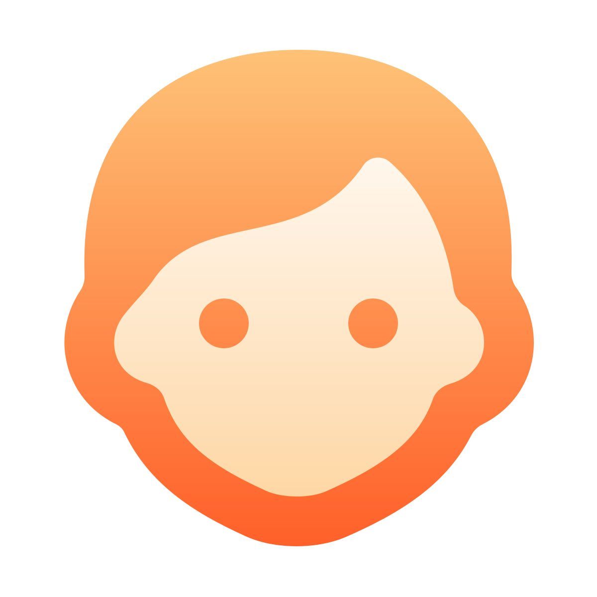 softteal gradient style cabeza humana icon