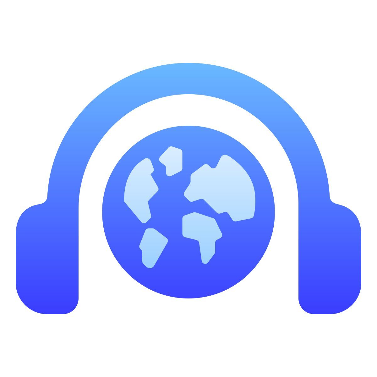 softteal gradient style 국제 음악 icon