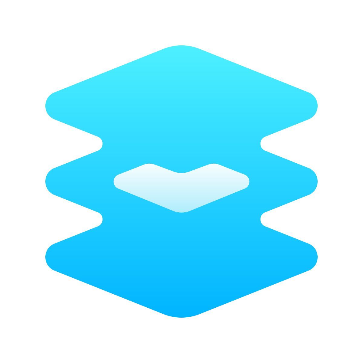 softteal gradient style layers icon