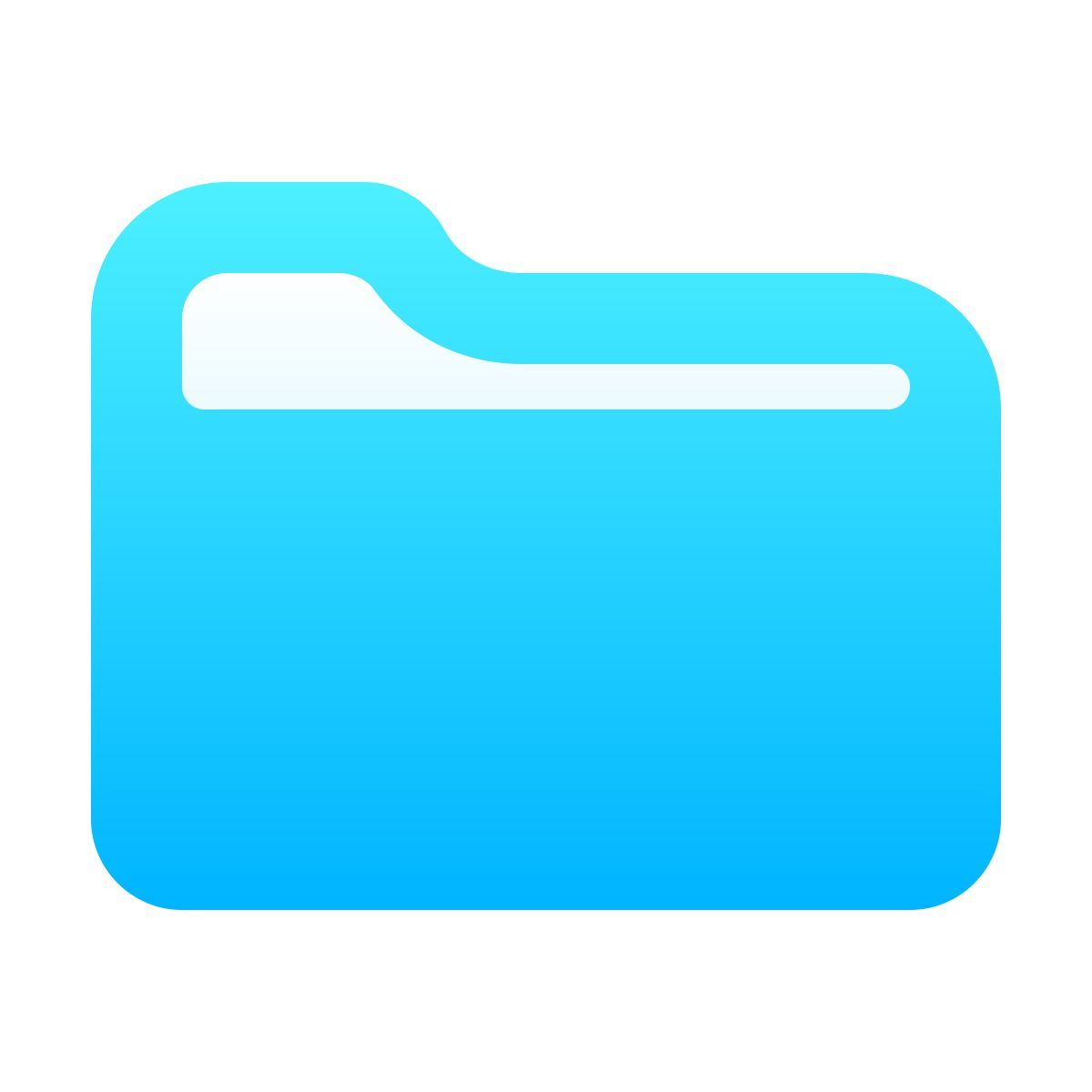 softteal gradient style carpeta mac icon