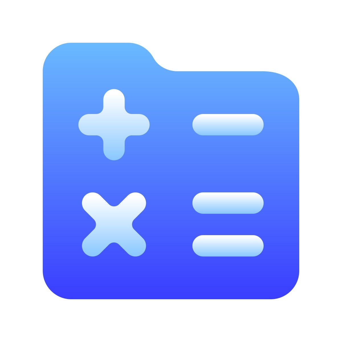 softteal gradient style mathe ordner icon