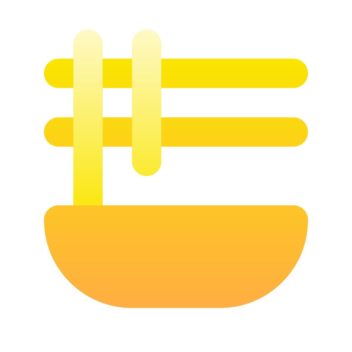 softteal gradient style noodles icon