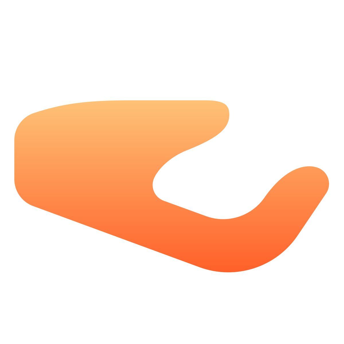 softteal gradient style palm up hand icon