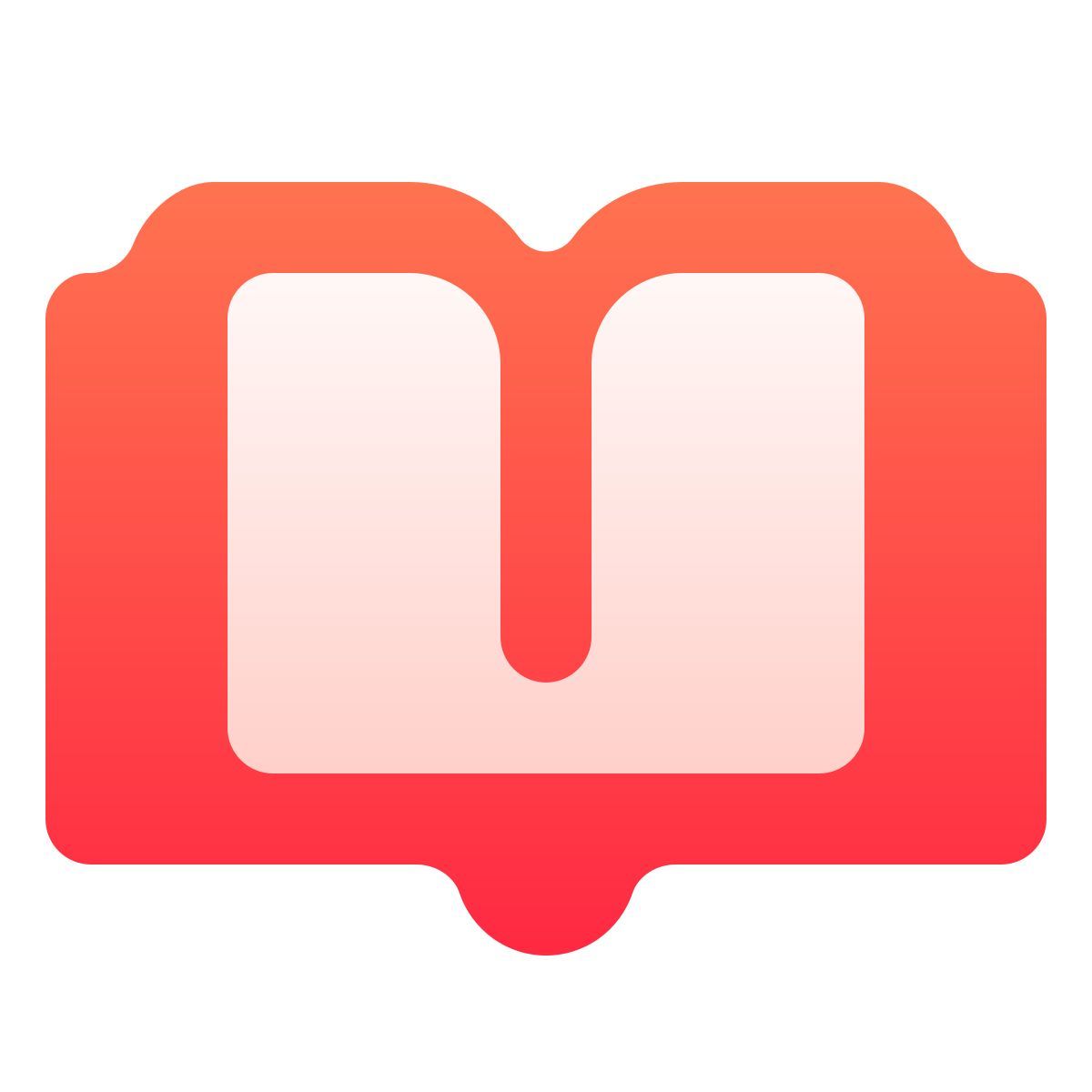 softteal gradient style libro abierto icon