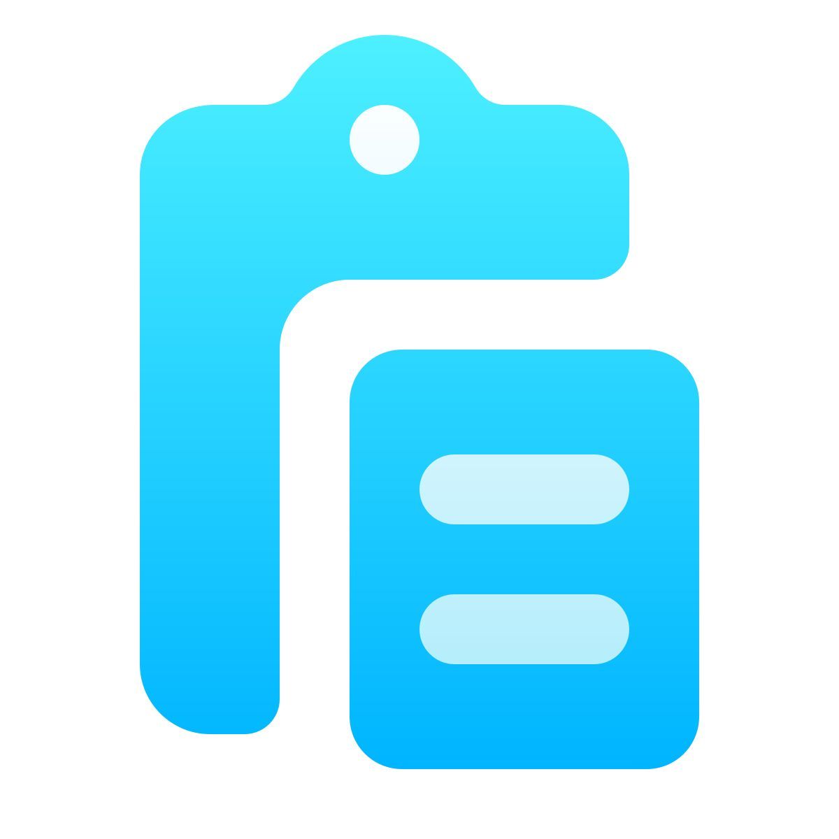 softteal gradient style paste icon