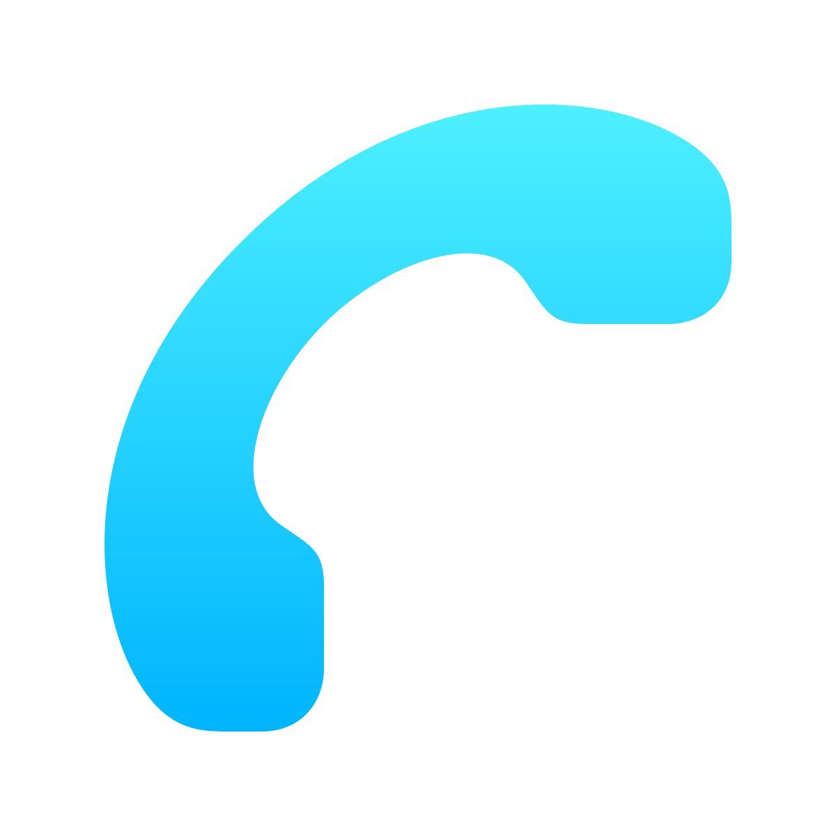 softteal gradient style call icon