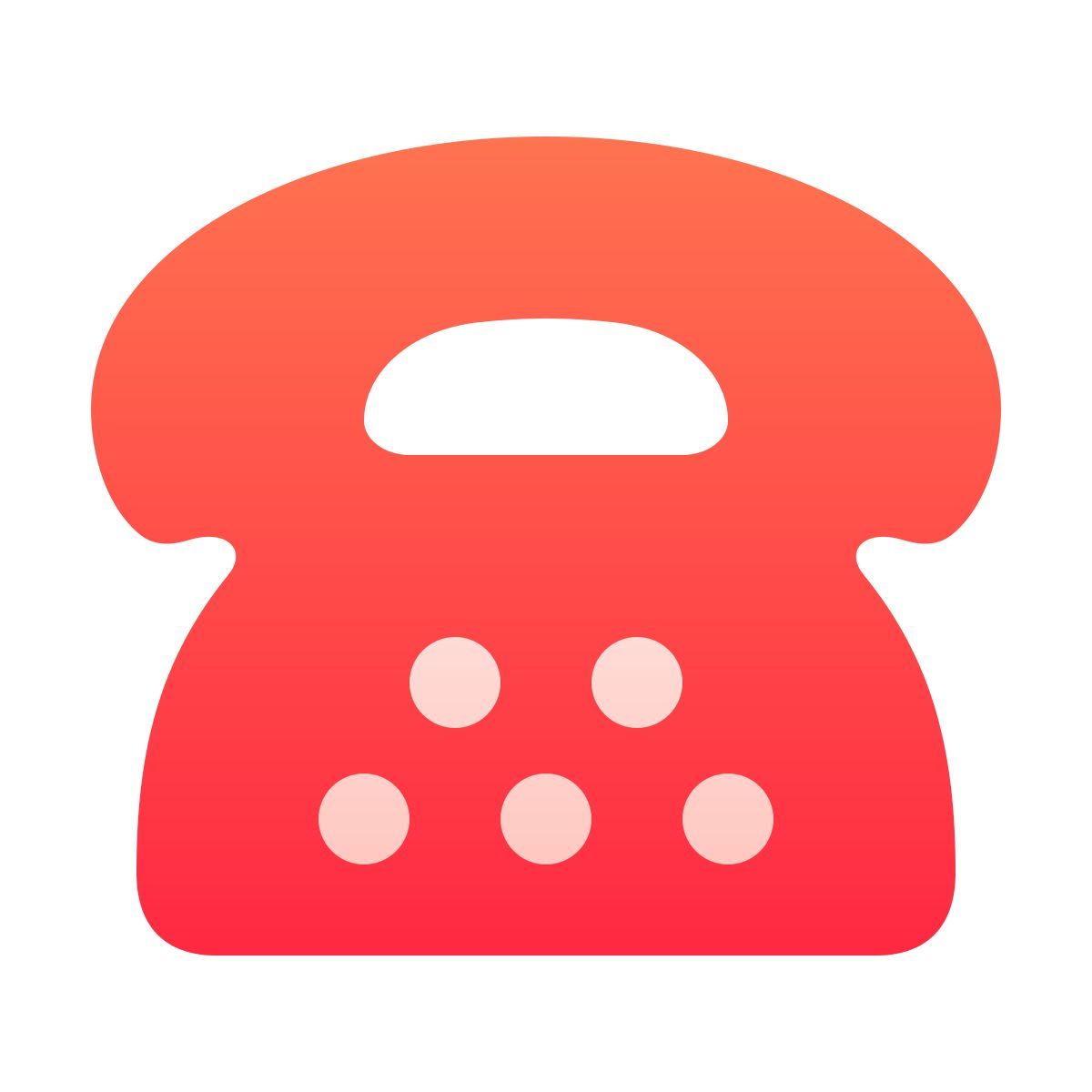 softteal gradient style 电话 icon