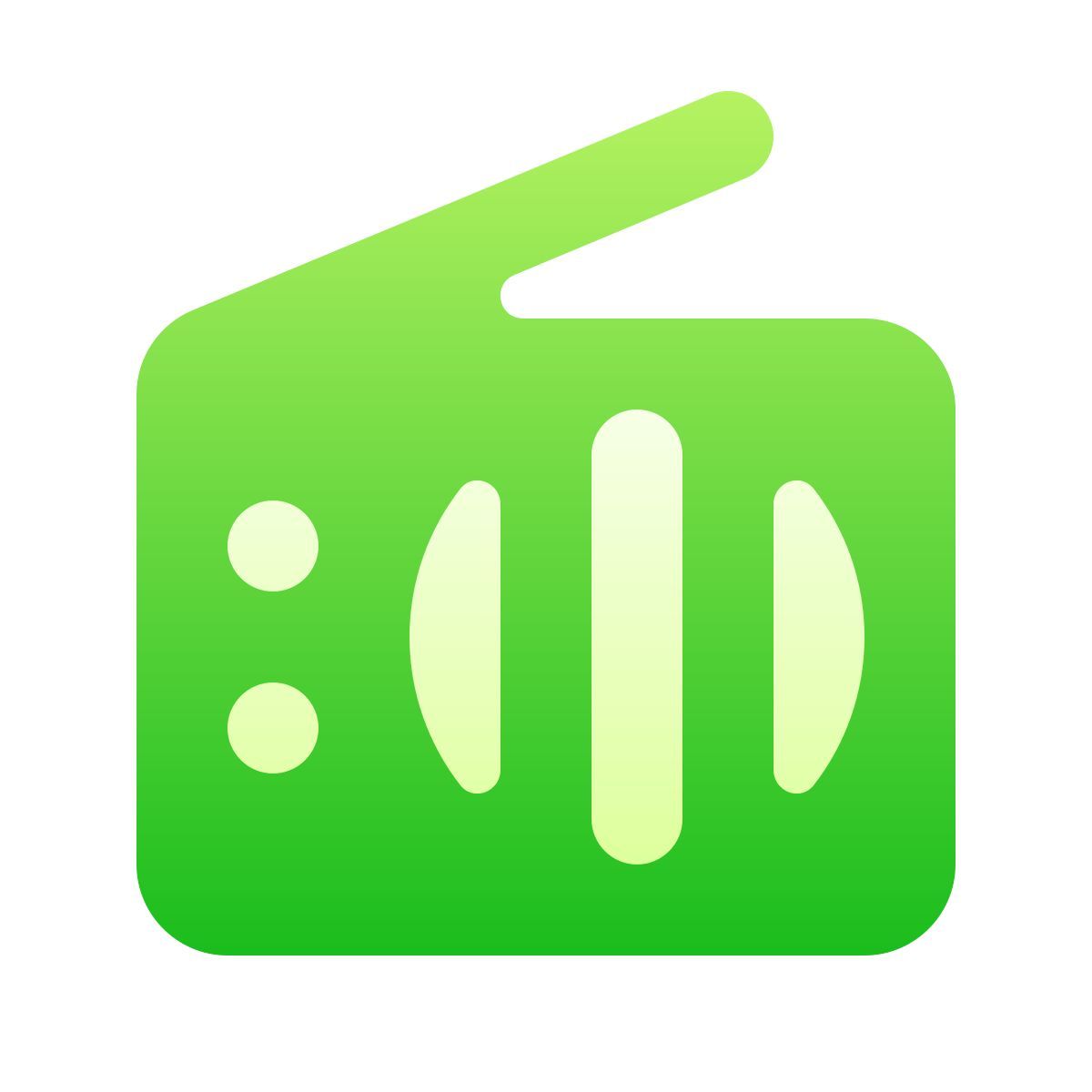 softteal gradient style radio icon