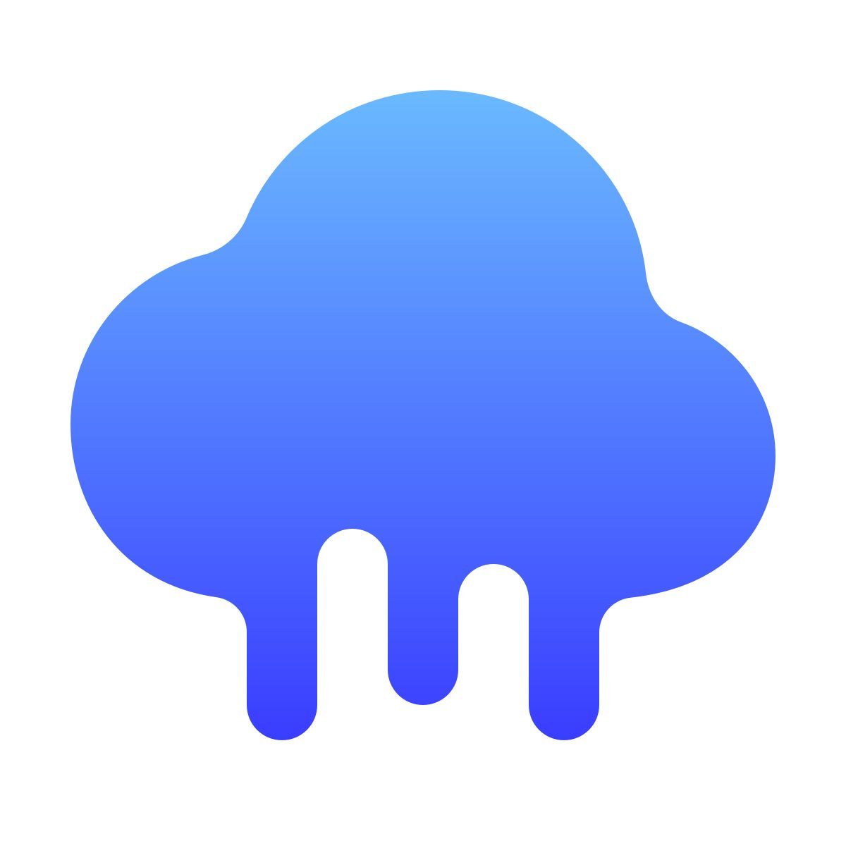 softteal gradient style 雨 icon