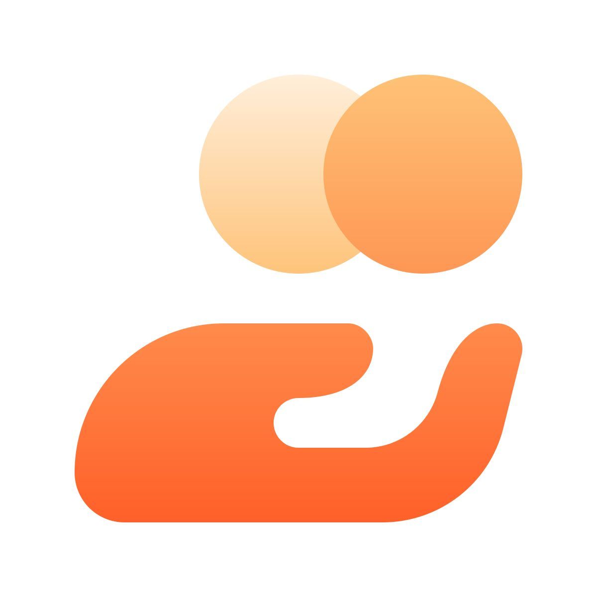 softteal gradient style recibir efectivo icon