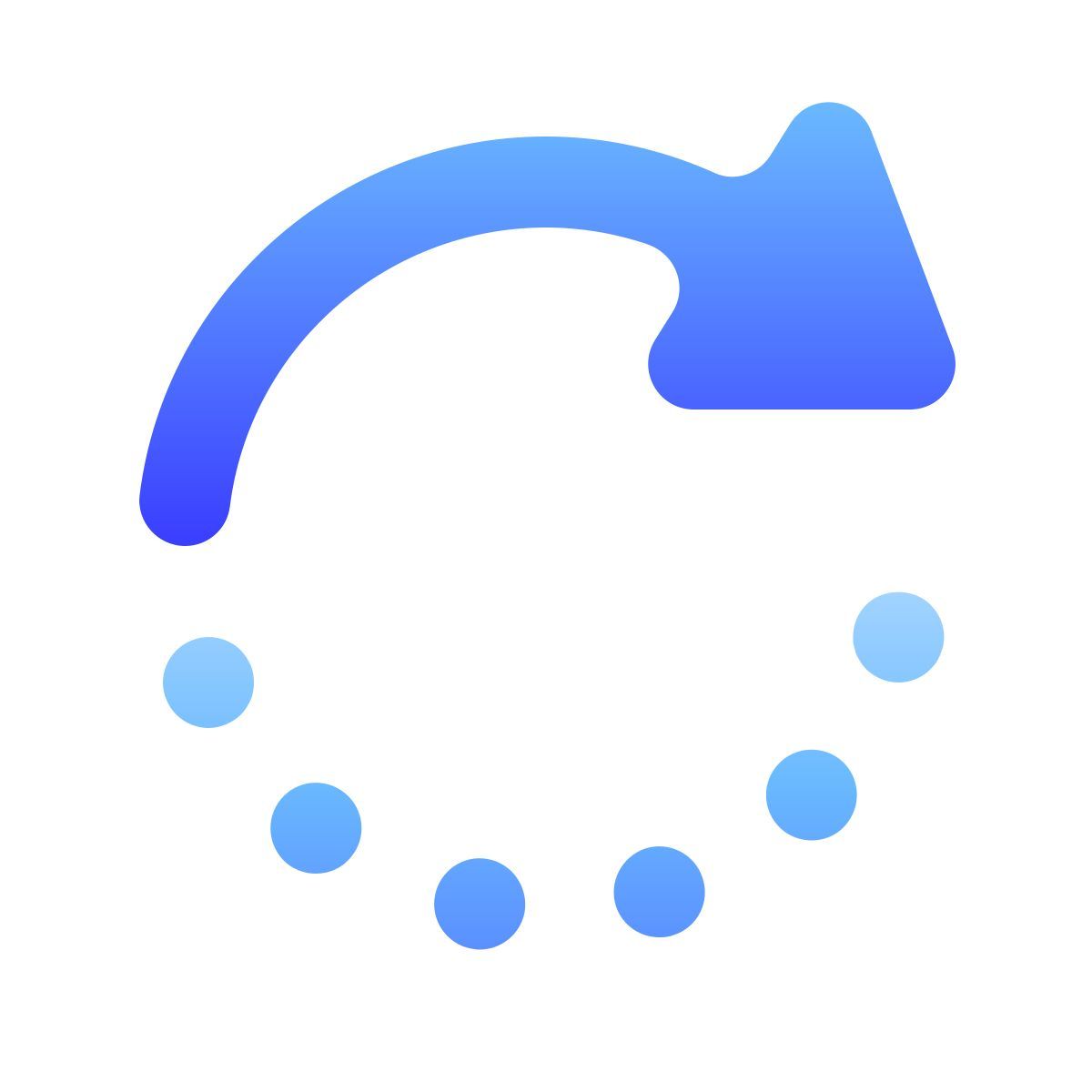 softteal gradient style tourner à droite icon