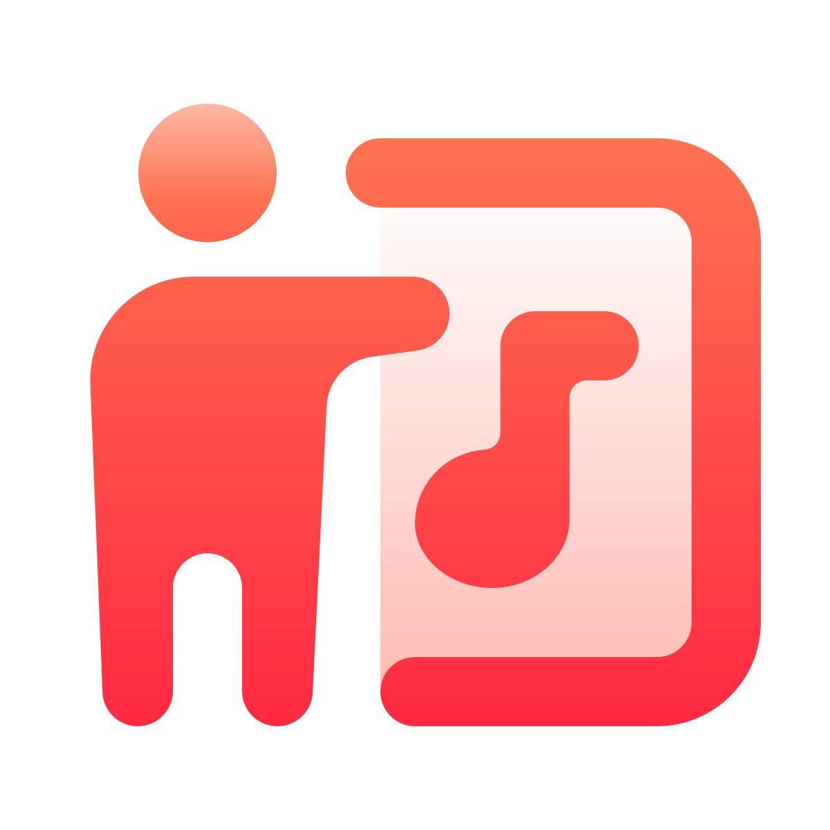 softteal gradient style 歌唱老师 icon