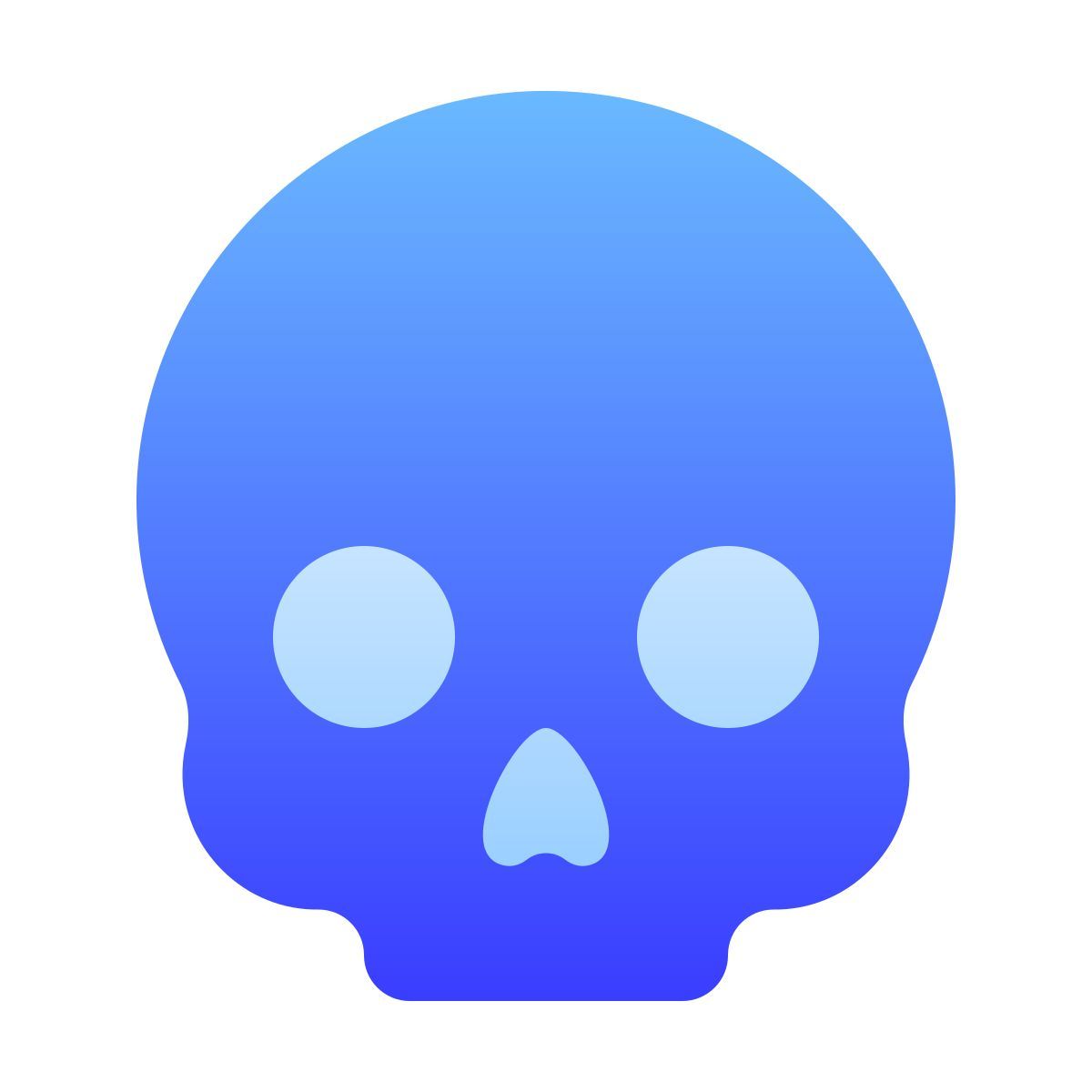 softteal gradient style 두개골 icon