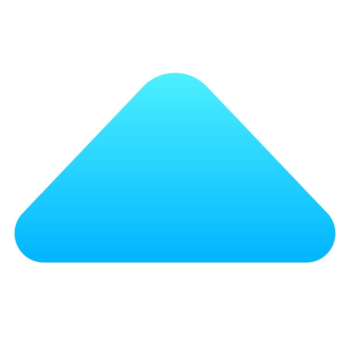 softteal gradient style tri croissant icon