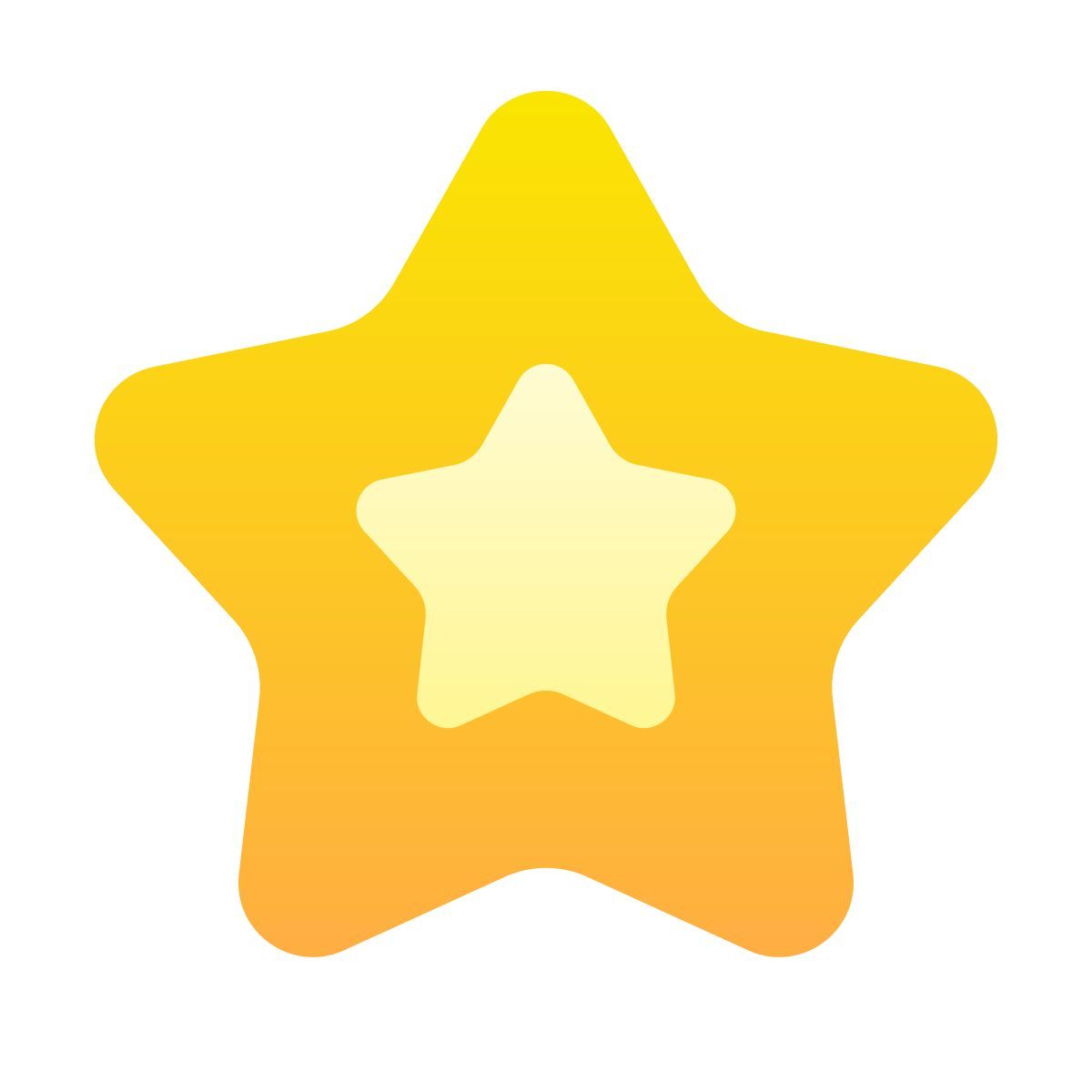 softteal gradient style star icon