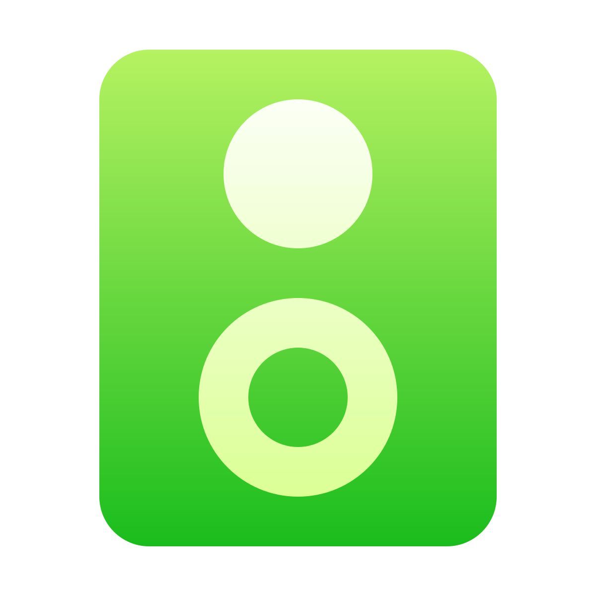 softteal gradient style subwoofer icon