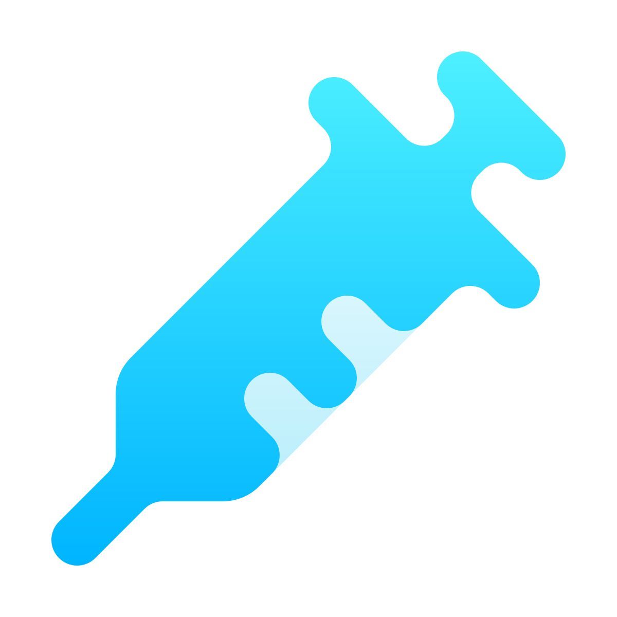 softteal gradient style 주사기 icon