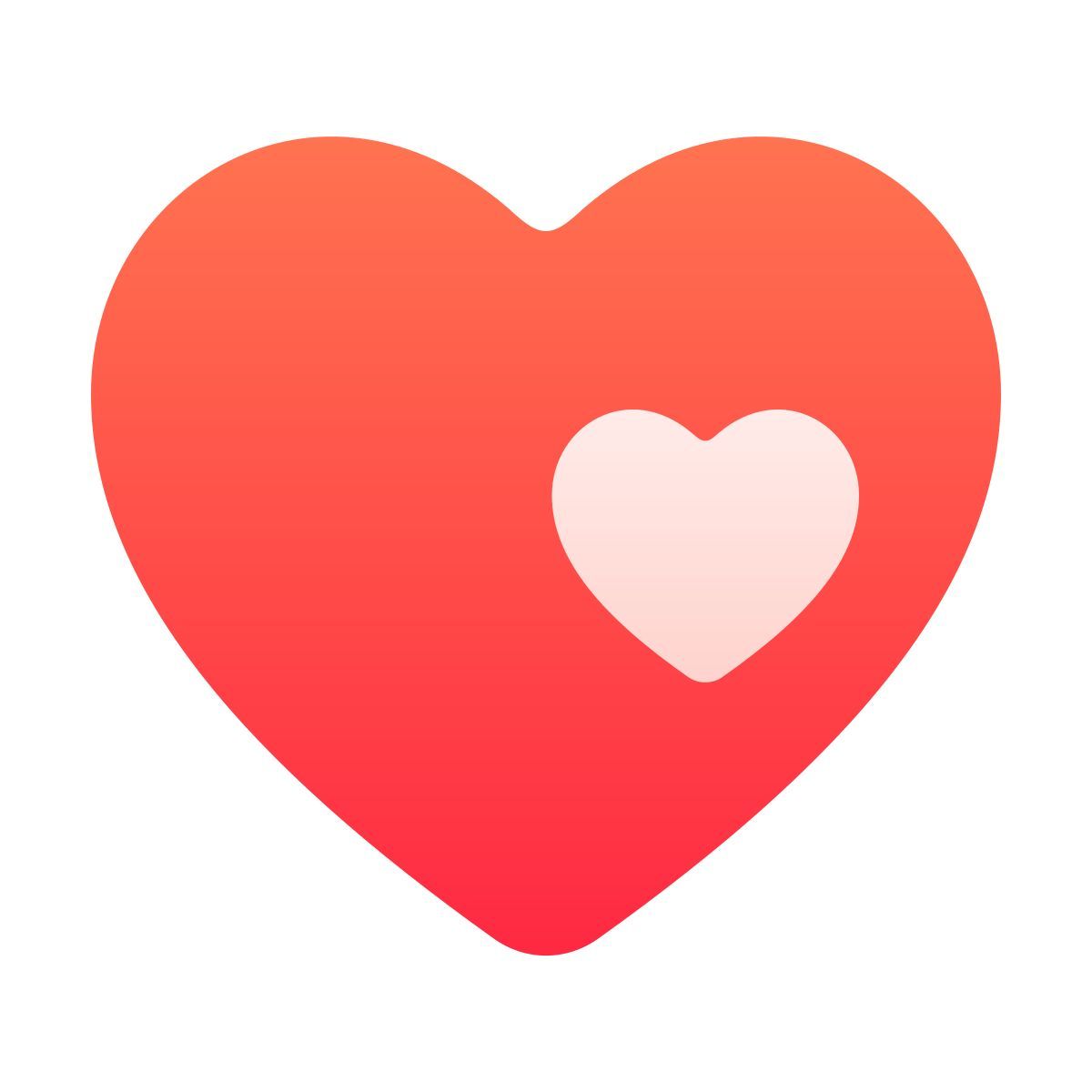 softteal gradient style dos corazones icon