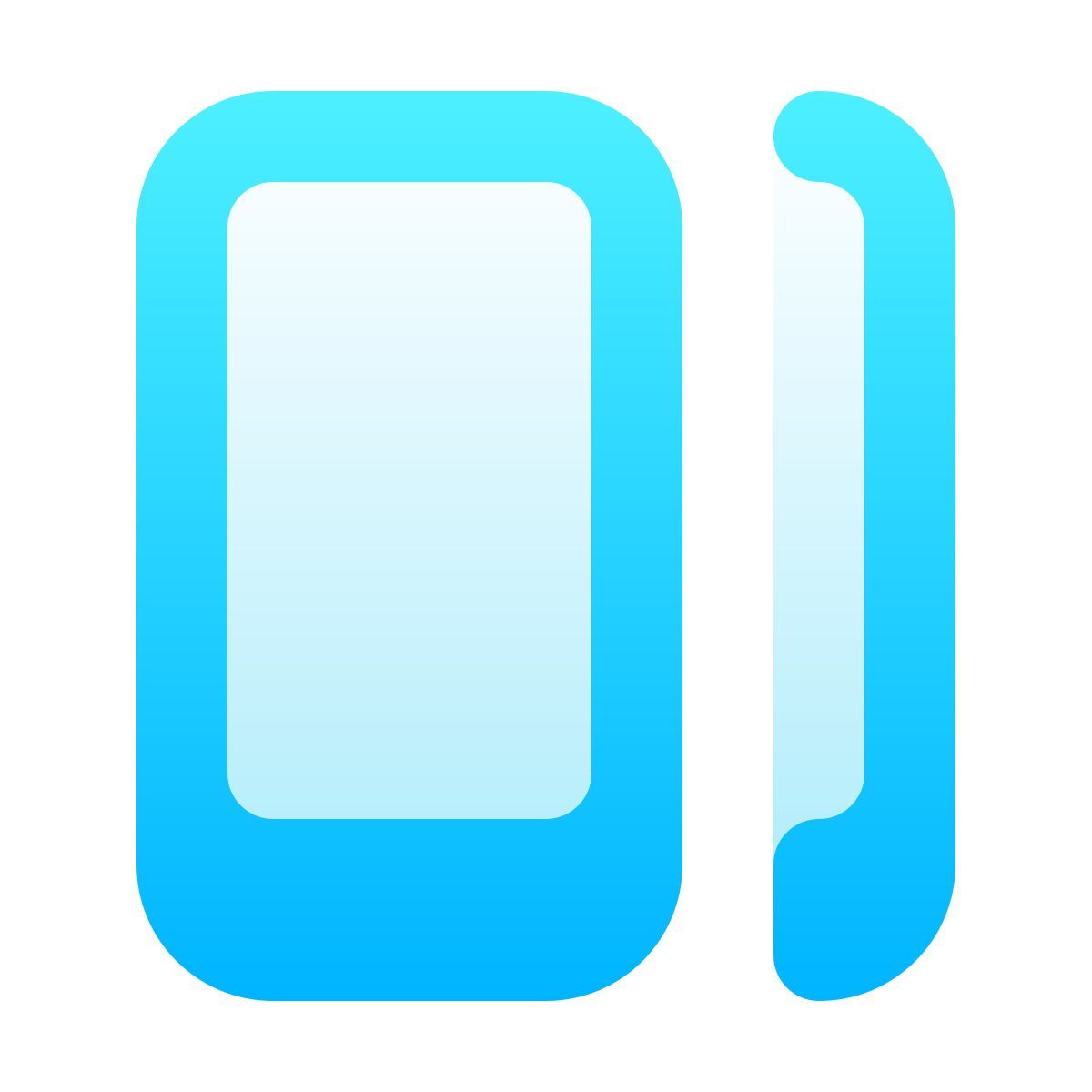 softteal gradient style due smartphone icon