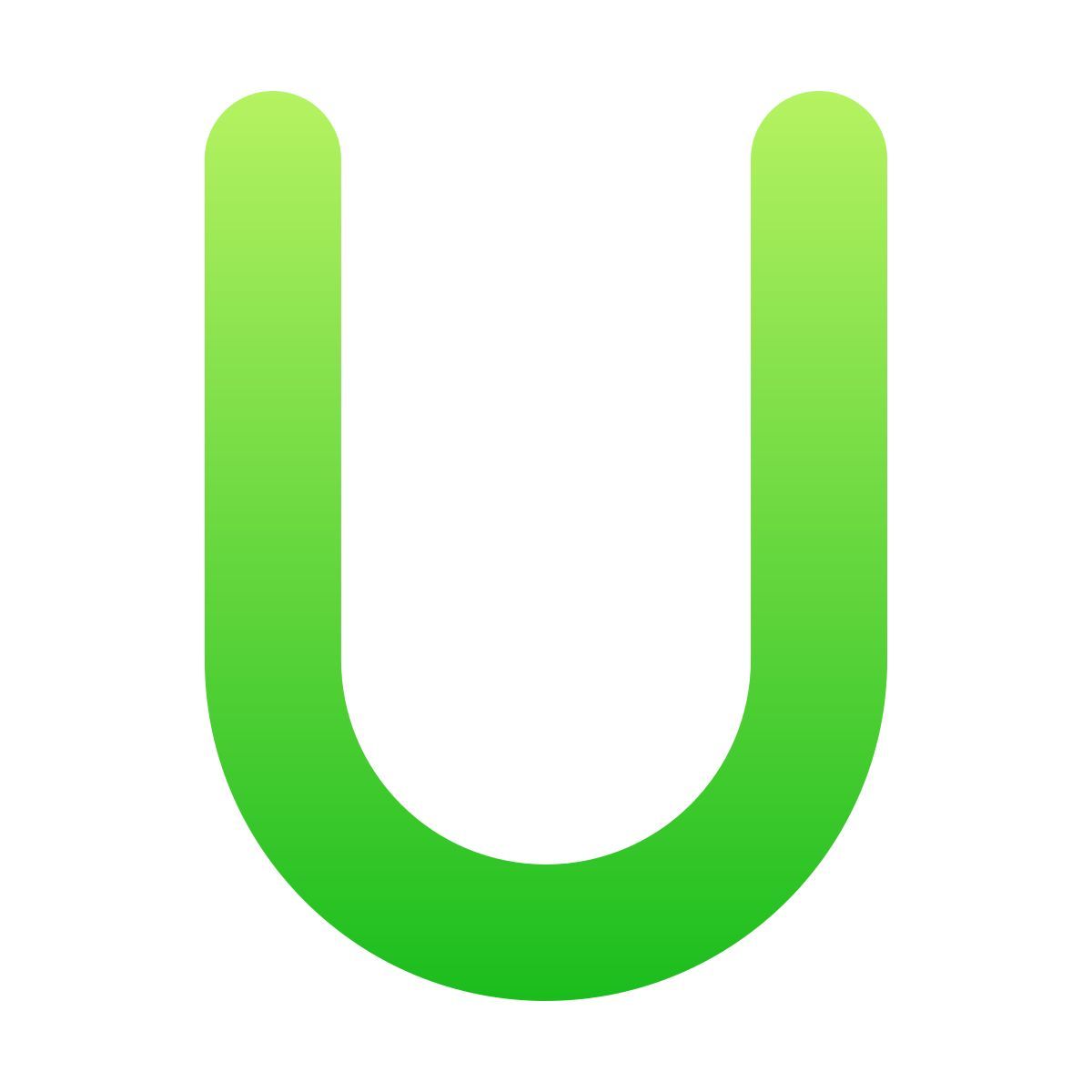 softteal gradient style u icon