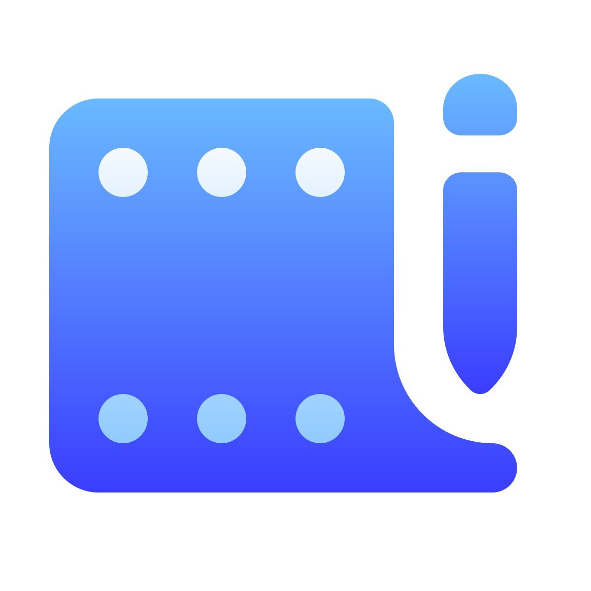 softteal gradient style editing video icon