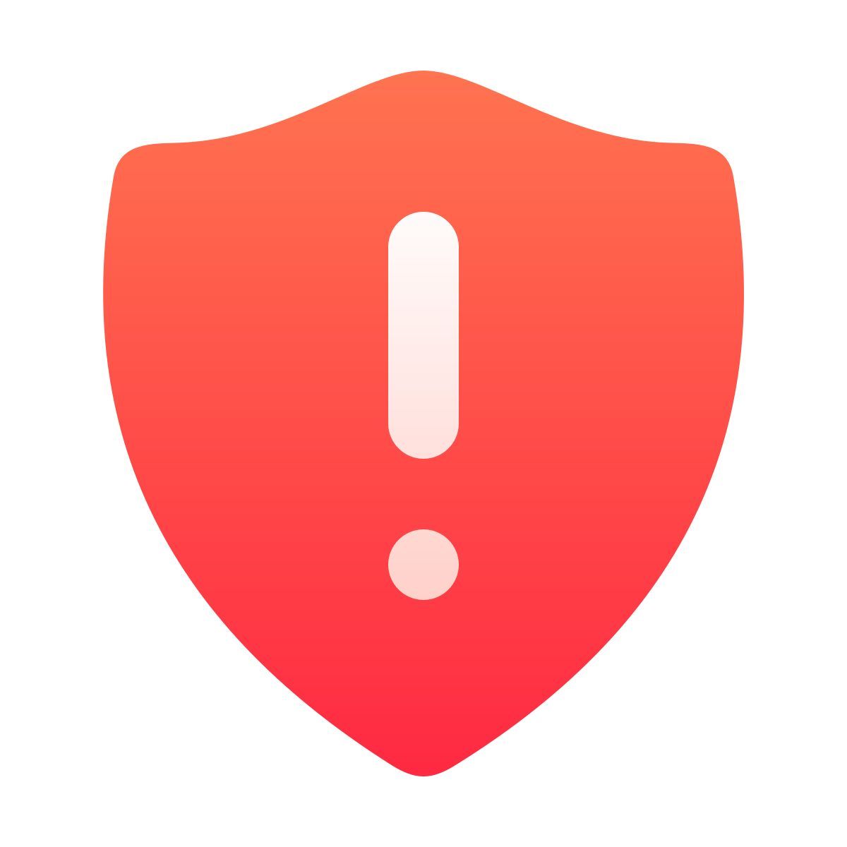 softteal gradient style avertissement bouclier icon