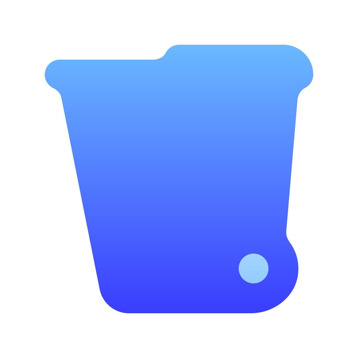 softteal gradient style rifiuti icon