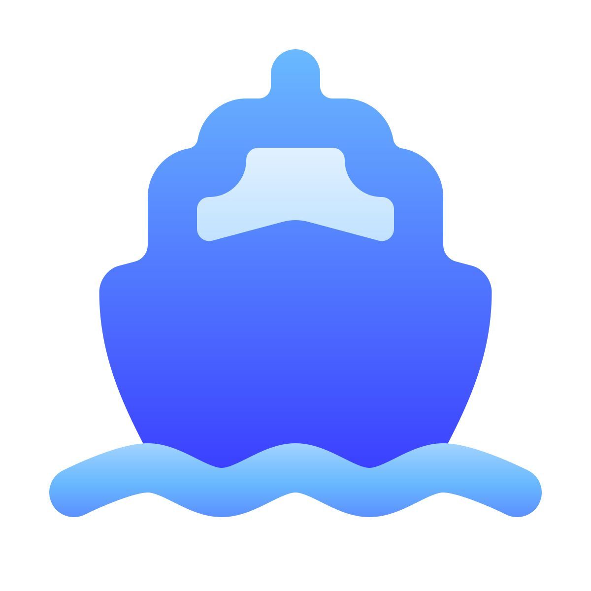 softteal gradient style 水上运输业 icon
